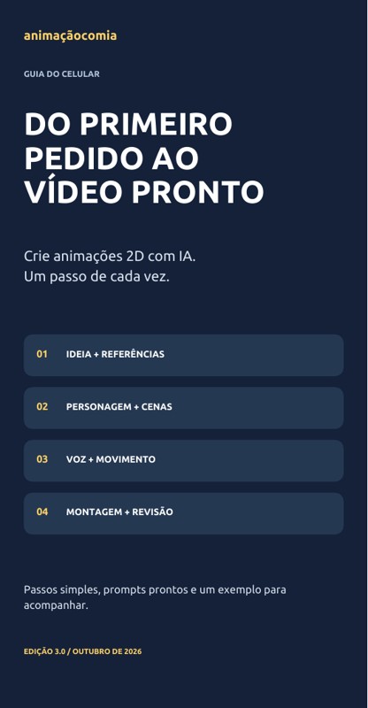 Capa do guia para celular: Do primeiro pedido ao vídeo pronto
