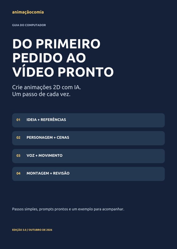 Capa do guia para computador: Do primeiro pedido ao vídeo pronto